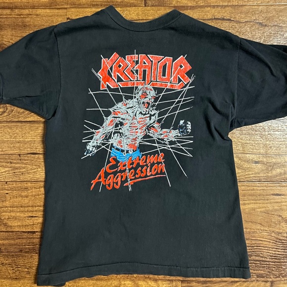 Kreator Extreme Aggression~Medium 1989 Double Sided Concert Shirt - Picture 9 of 16